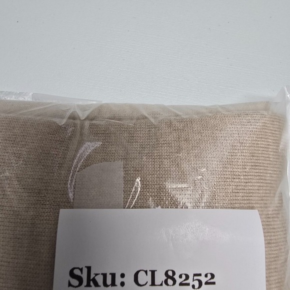 Alan Paine Sweater Mens 2XL Beige Wool Mock Neck Stretch Minimal - Picture 11 of 11